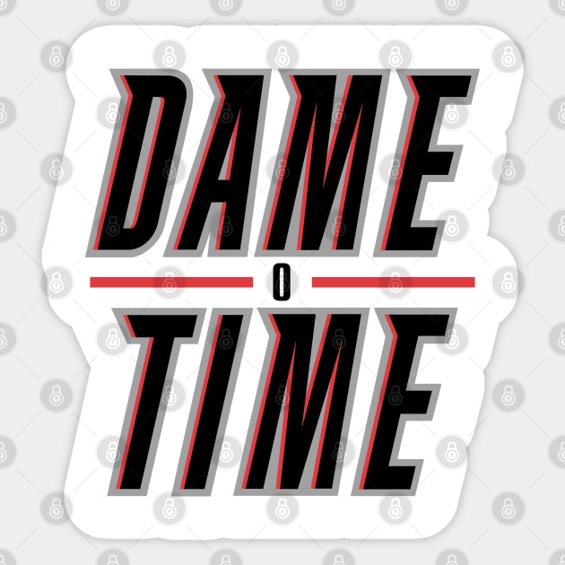 Dame Time 2 - White Sticker by KFig21